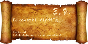 Bukovszki Virág névjegykártya